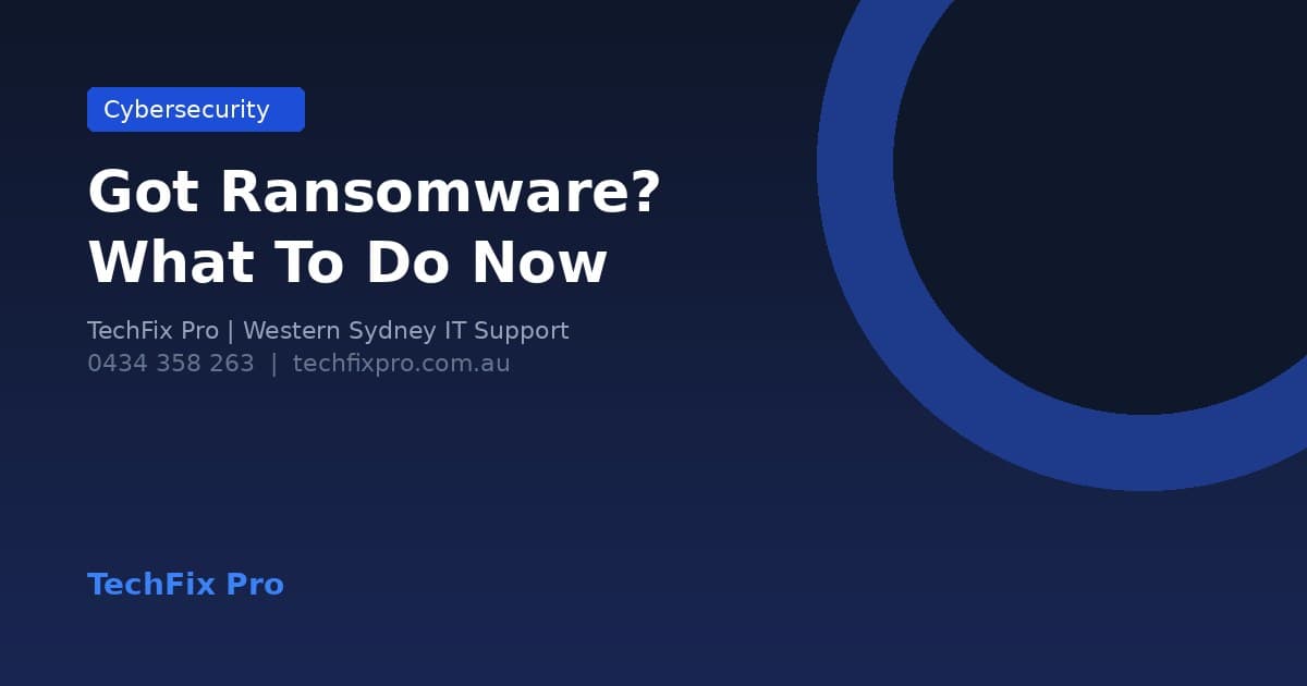 Got Ransomware? Here Is What to Do in the First 60 Minutes